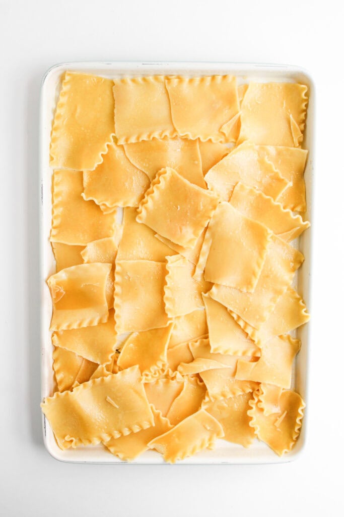 sheet pan lasagna process photo