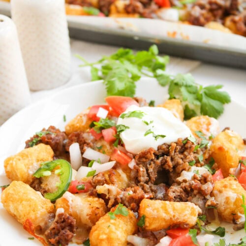 sheet pan beef tochos