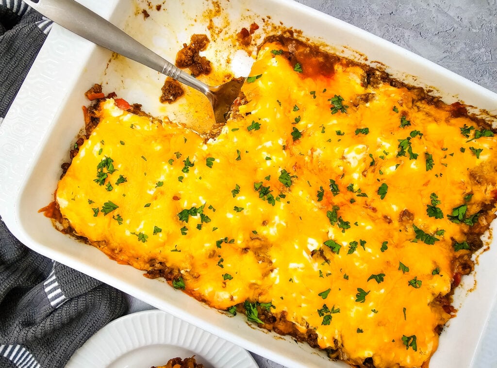 photo of the finished John Wayne Casserole