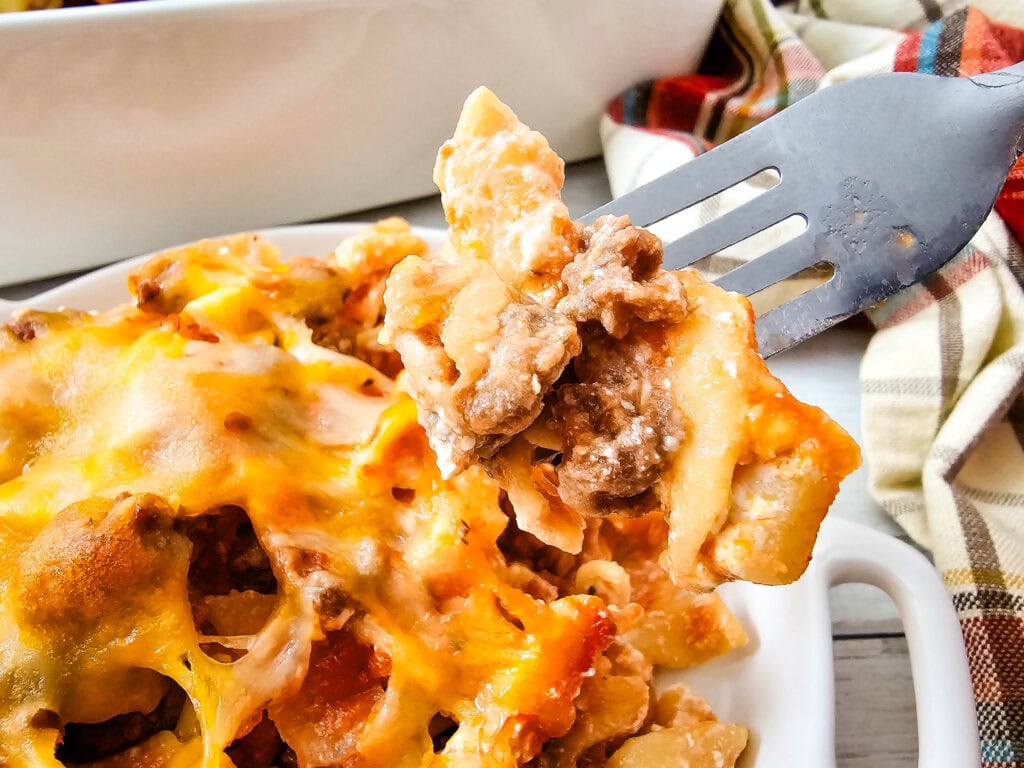 photo of the finished Poor Man's Casserole