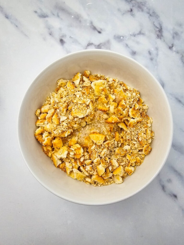 chicken noodle casserole process photo