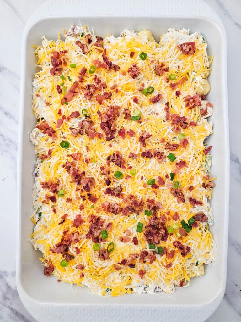 tater tot casserole process photo