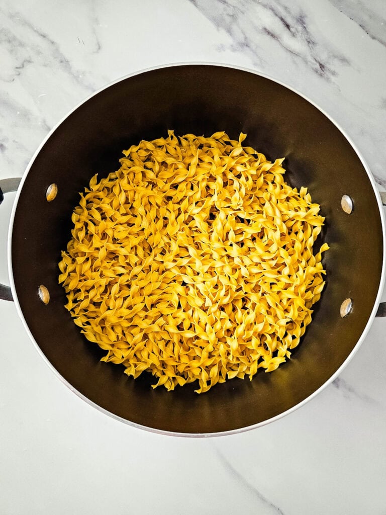 chicken noodle casserole process photo