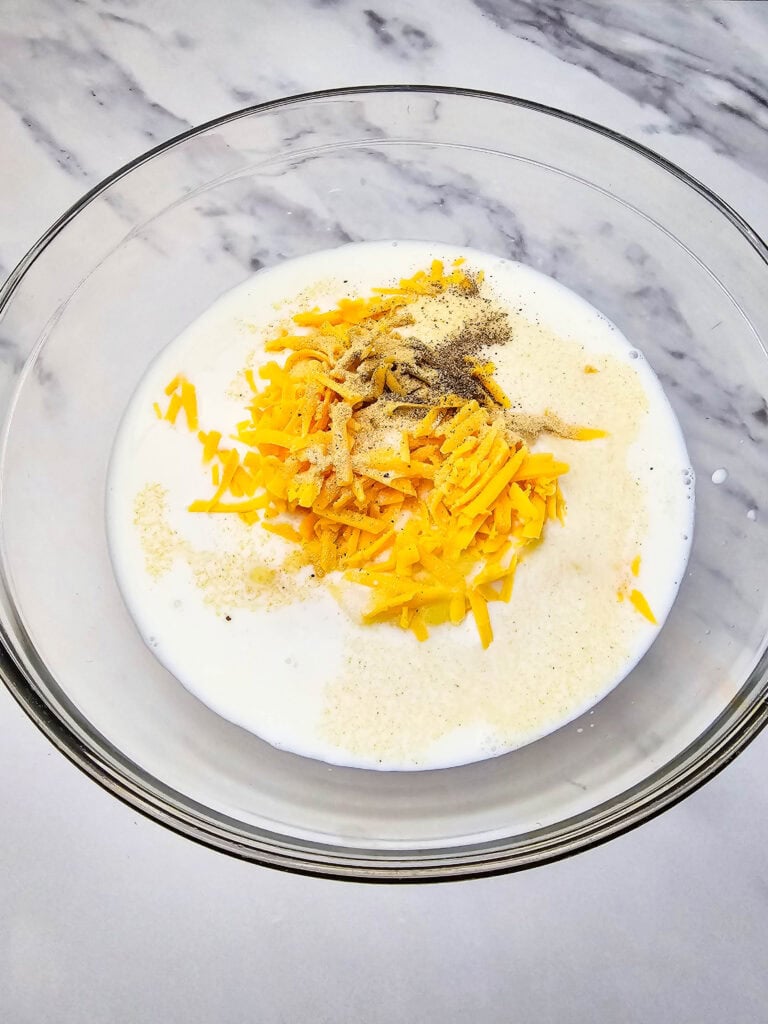 chicken noodle casserole process photo