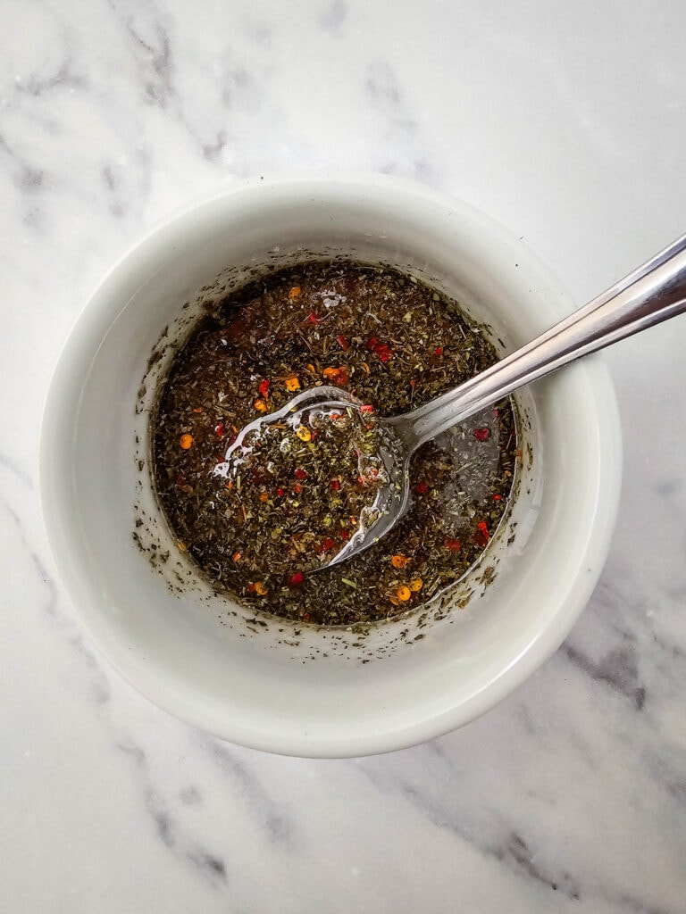 sheet pan italian pork chops process photo