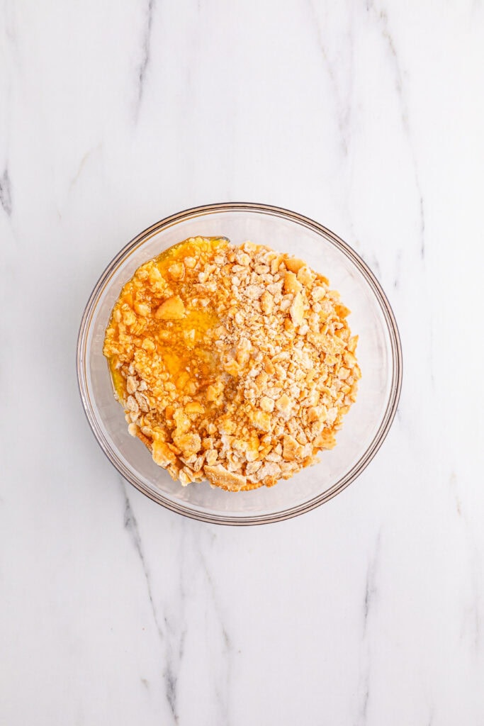 Ritz Cracker Chicken Casserole process photo