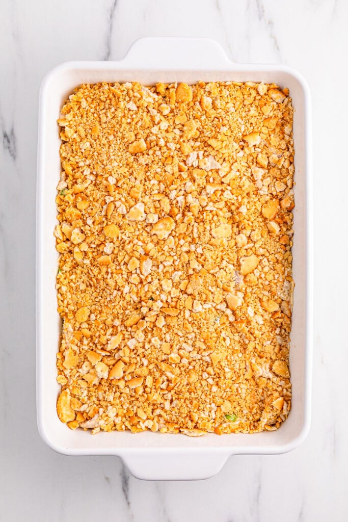 Ritz Cracker Chicken Casserole process photo