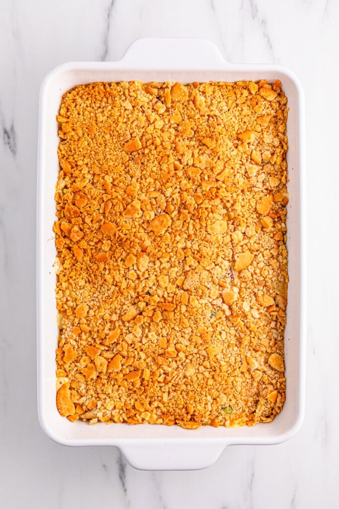 Ritz Cracker Chicken Casserole process photo