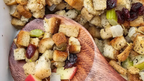 apple cranberry stuffing featured image
