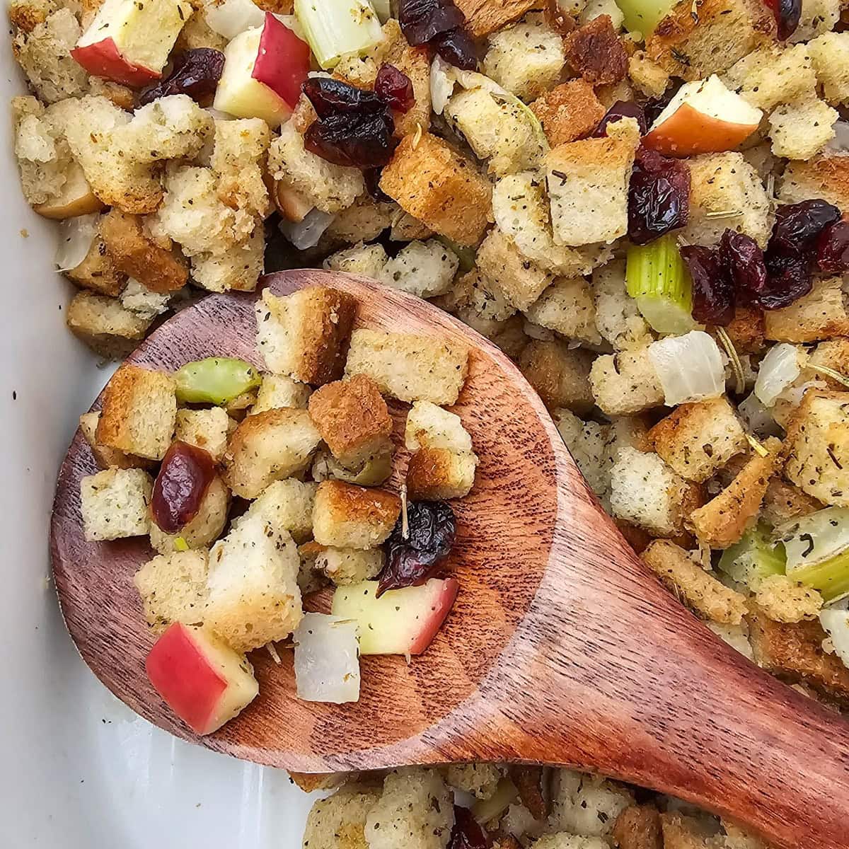 apple cranberry stuffing featured image