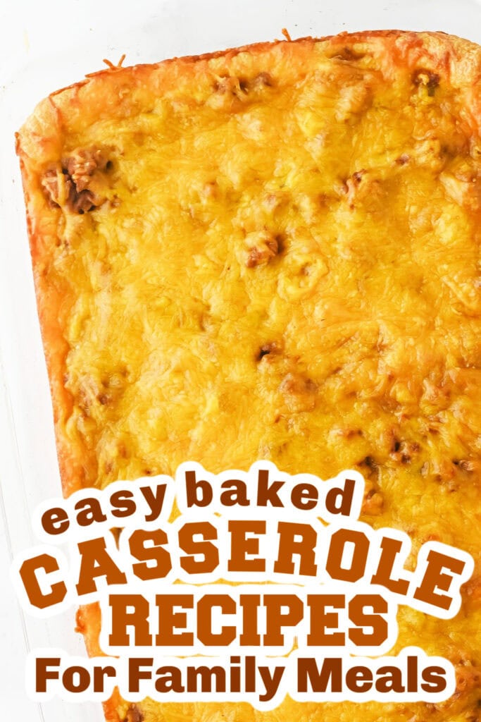casserole recipes - Ground Beef Crescent Roll Taco Bake