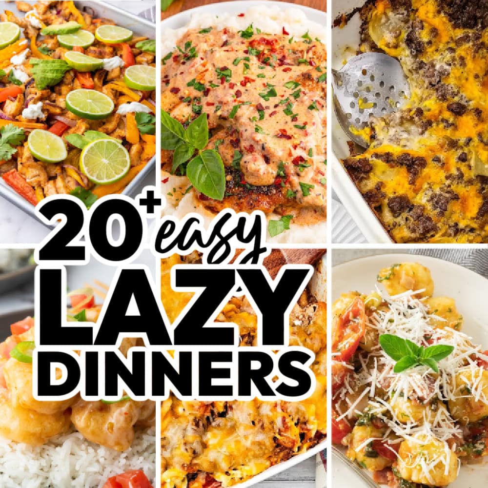 lazy dinners social media image