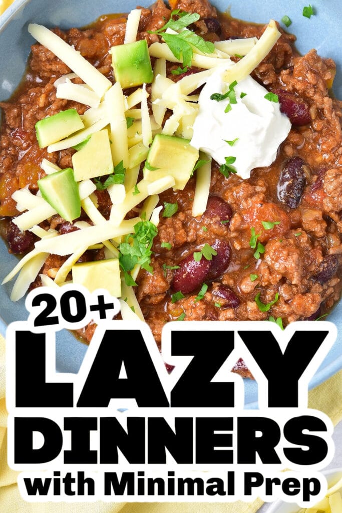 lazy dinners - One-Pot Chili Con Carne