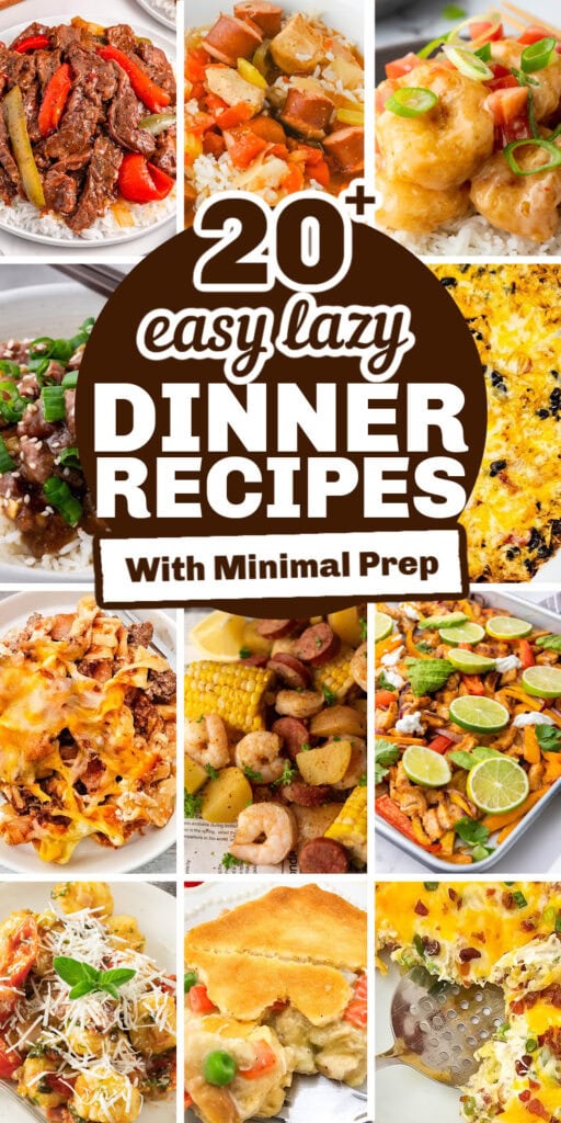 lazy dinners pin image