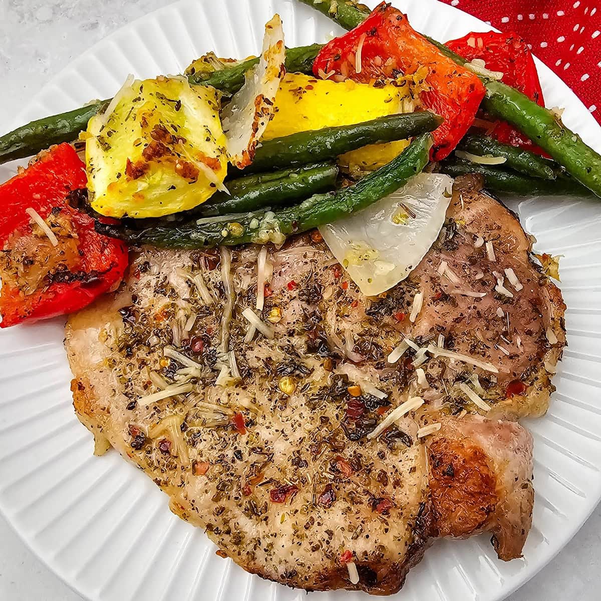 sheet pan italian pork chops