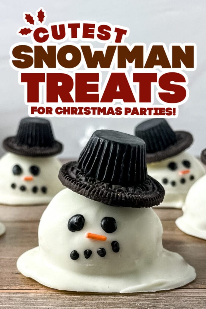 snowman treats pin image