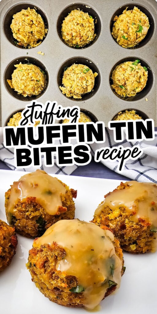 stuffing muffin bites pin image