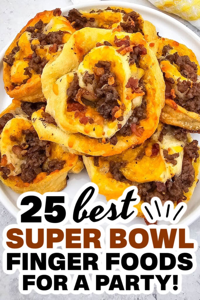 superbowl finger foods - Bacon Cheeseburger Pinwheels