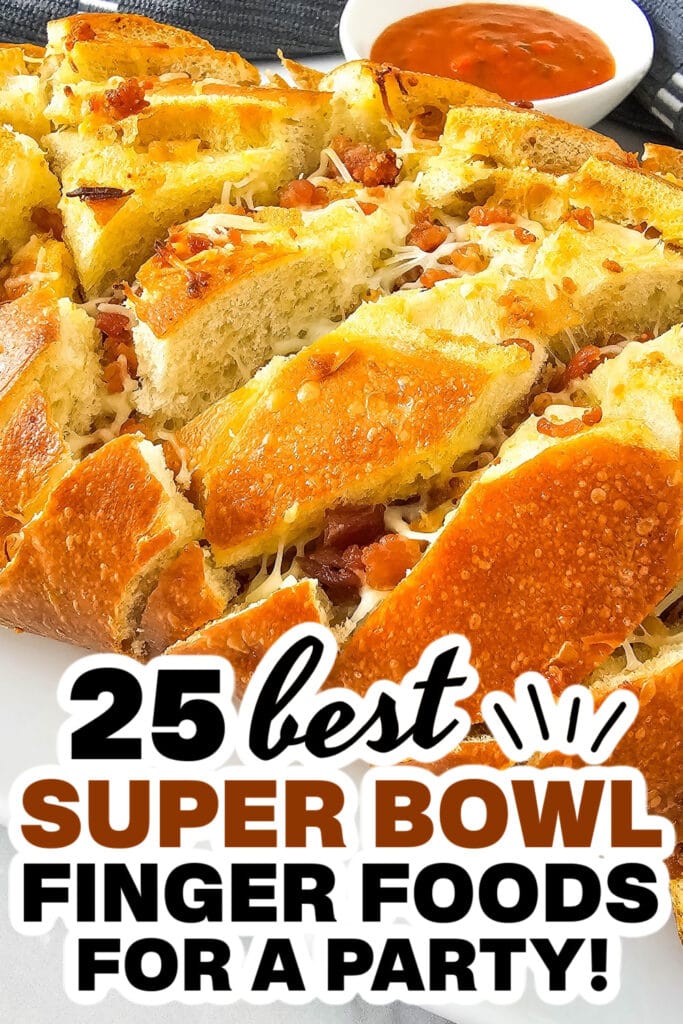 superbowl finger foods - Pull-Apart Bread Loaded with Bacon and Cheese