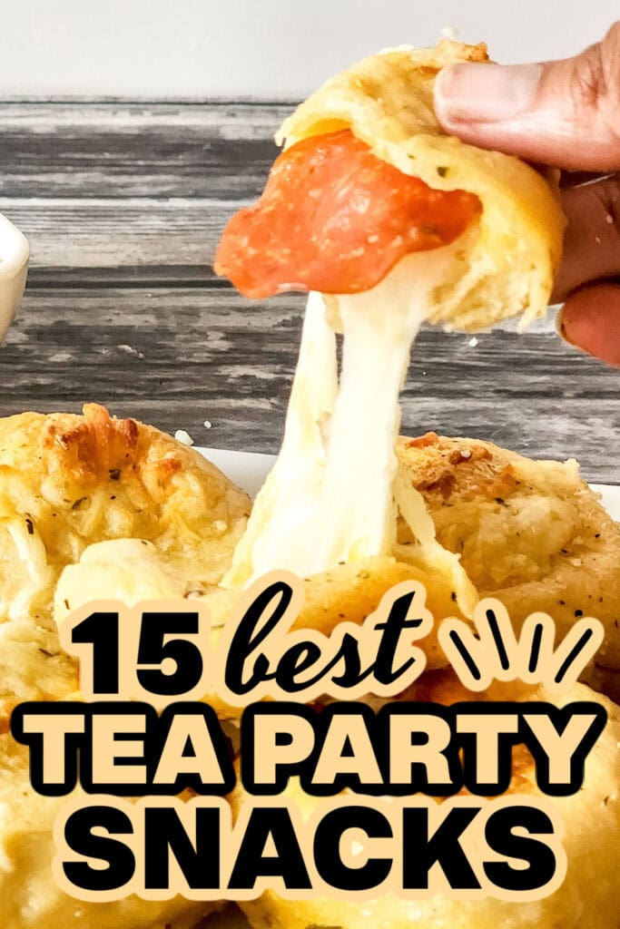 tea party snacks - Cheesy Pepperoni Pizza Biscuits