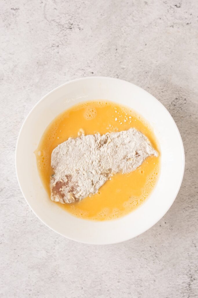 Crispy Lemon Garlic Chicken Spaghetti Process Photo