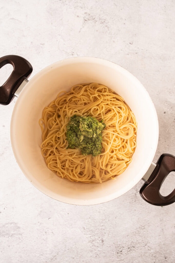 Crispy Lemon Garlic Chicken Spaghetti Process Photo