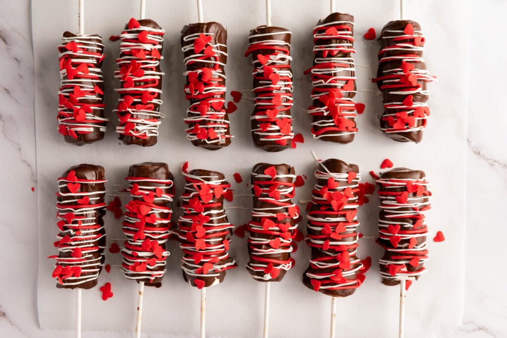 valentines day marshmallow pop process photo