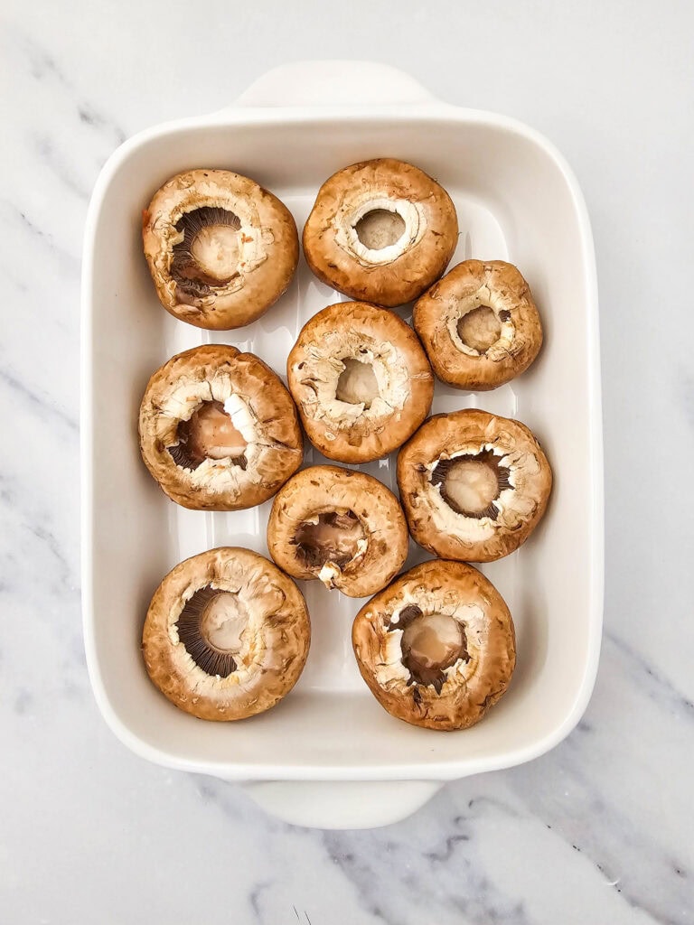 Spinach and Ricotta Stuffed Mushrooms Process Photo