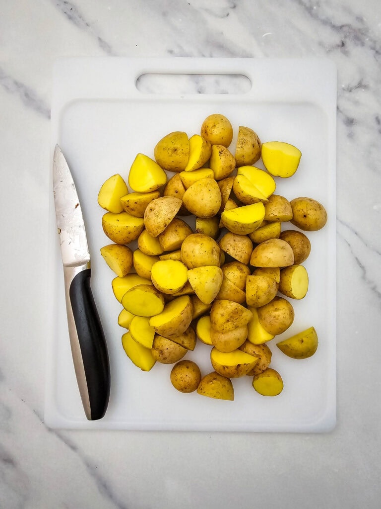 Sheet Pan Garlic Parmesan Chicken Process Photo