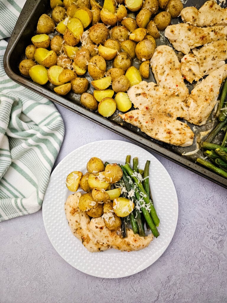 Sheet Pan Garlic Parmesan Chicken Process Photo