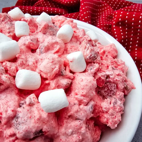 photo of the finished Strawberry Fluff Salad