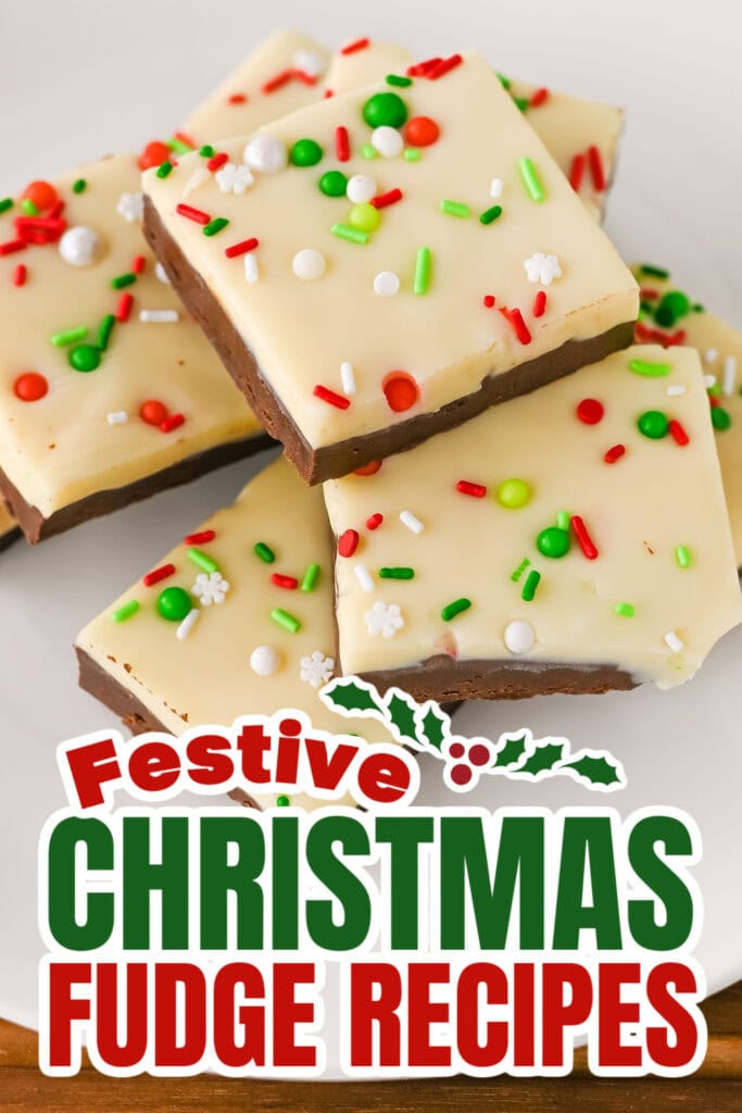 christmas fudge - Layered Christmas Chocolate Fudge