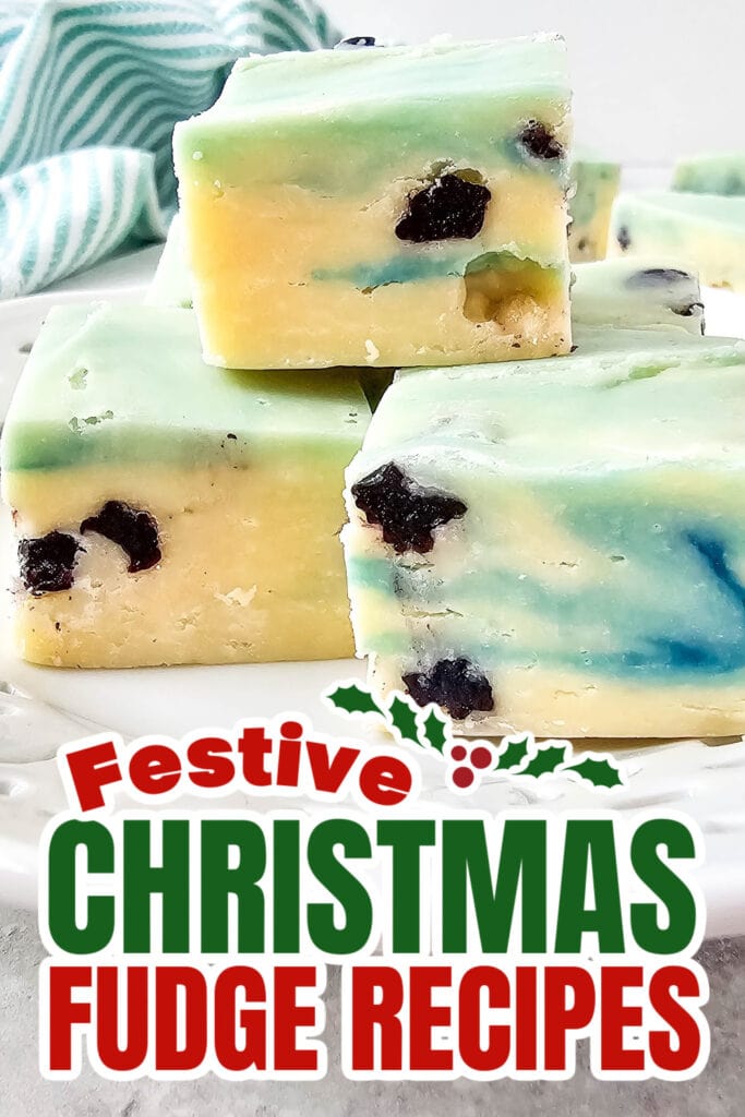 christmas fudge -Sweet and Creamy Blueberry Fudge