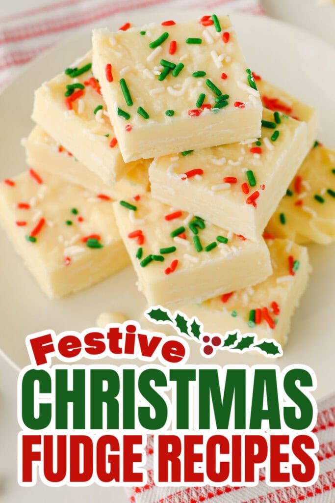 christmas fudge - White Chocolate Christmas Fudge