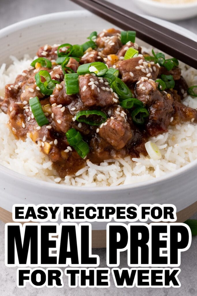 meal prep for the week -Slow Cooker Mongolian Beef