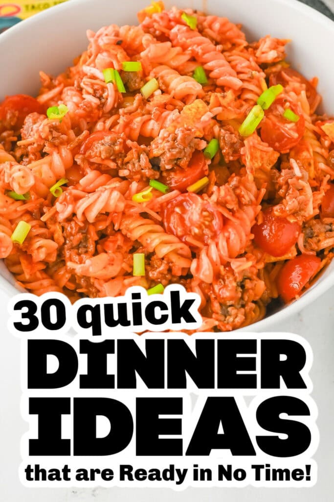 quick dinner ideas - Cheesy Taco Pasta Salad with Catalina Dressing