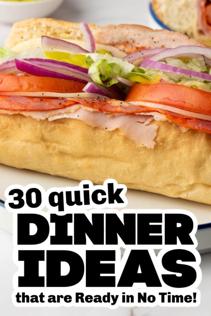 quick dinner ideas -Classic Italian Hoagie Sandwich