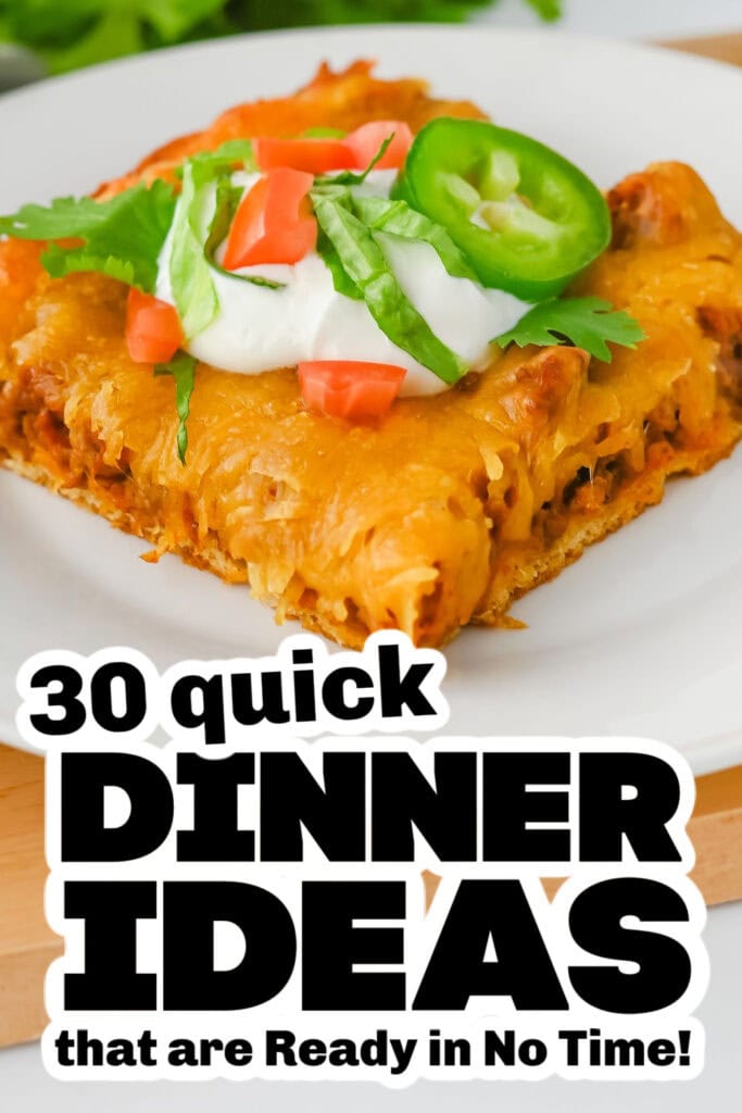 quick dinner ideas -Ground Beef Crescent Roll Taco Bake