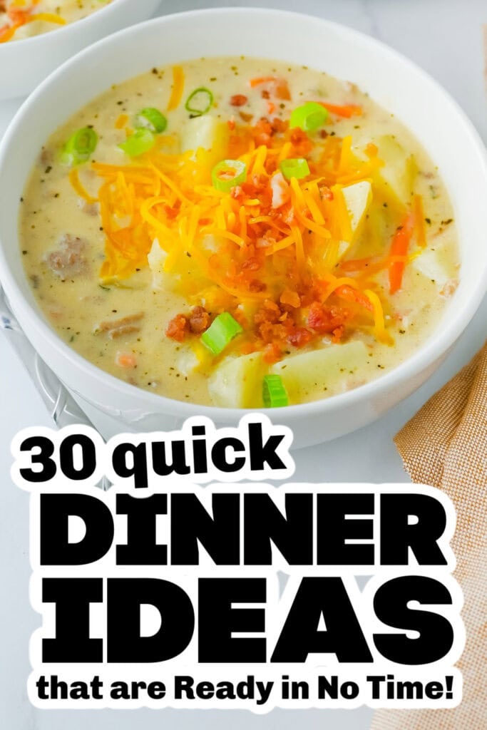 quick dinner ideas - One-Pot Cheeseburger Soup