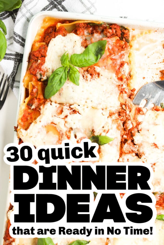 quick dinner ideas -Sheet Pan Cheesy Lasagna