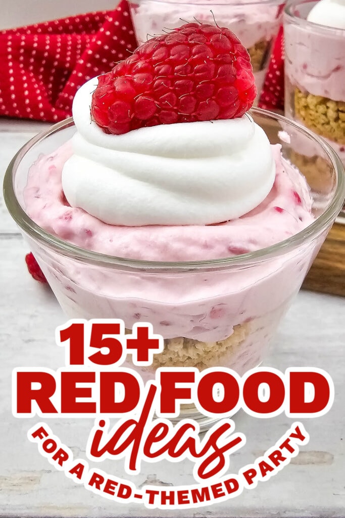 red food ideas - Layered Raspberry Cheesecake Parfaits