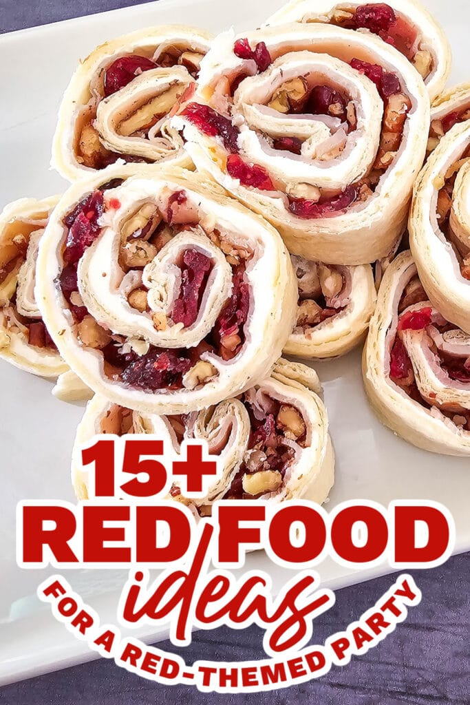 red food ideas - Turkey Cranberry Pecan Pinwheels