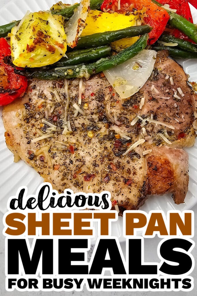 sheet pan meals - Sheet Pan Italian Pork Chops