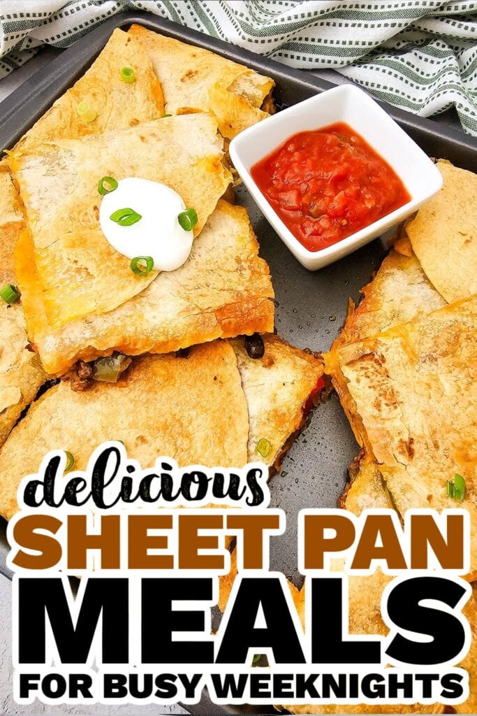 Sheet Pan Tex Mex Quesadillas