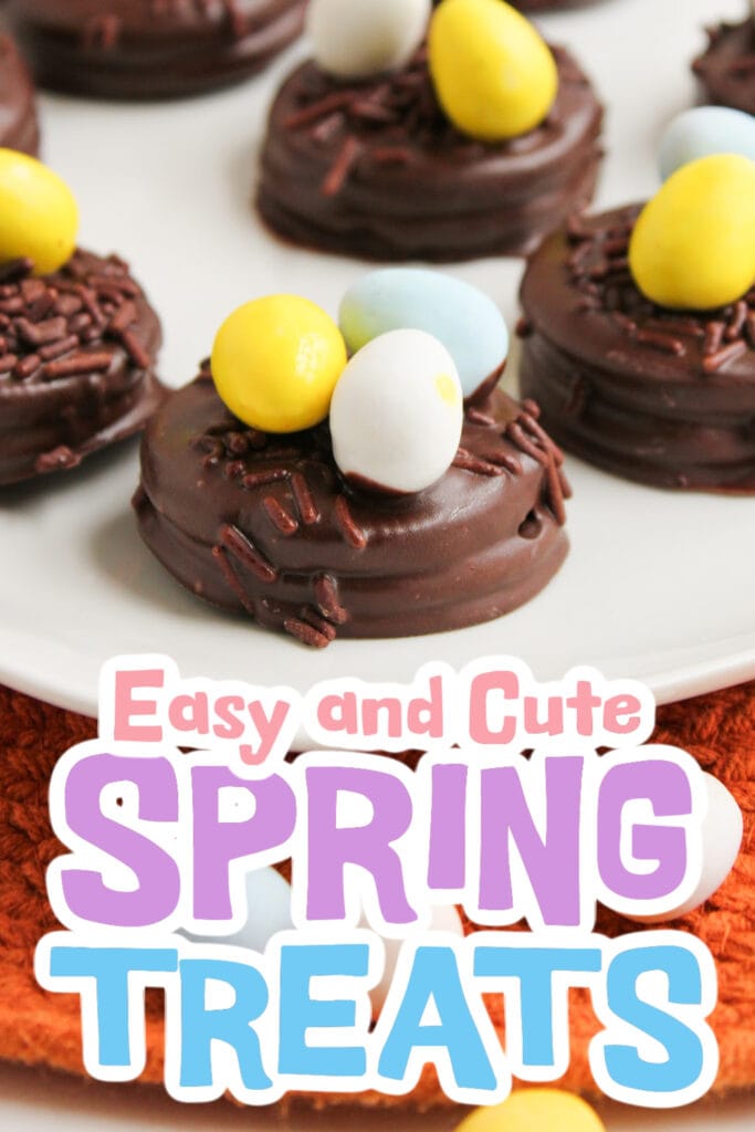 spring treats - Chocolate Covered Oreo Easter Nests