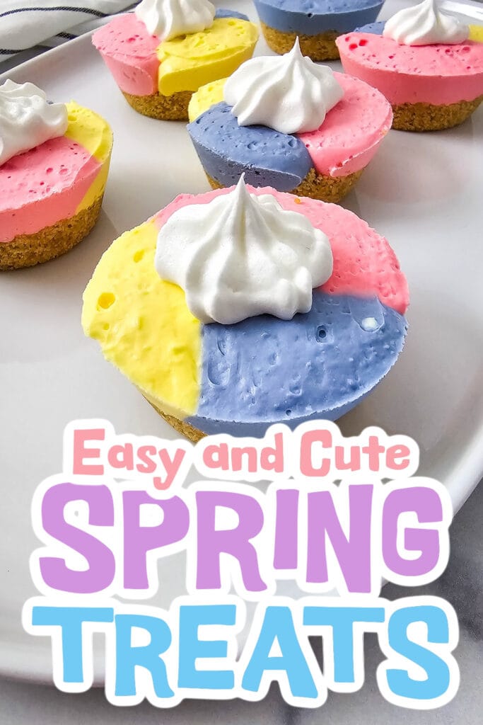spring treats - No-Bake Unicorn Cheesecake Bites
