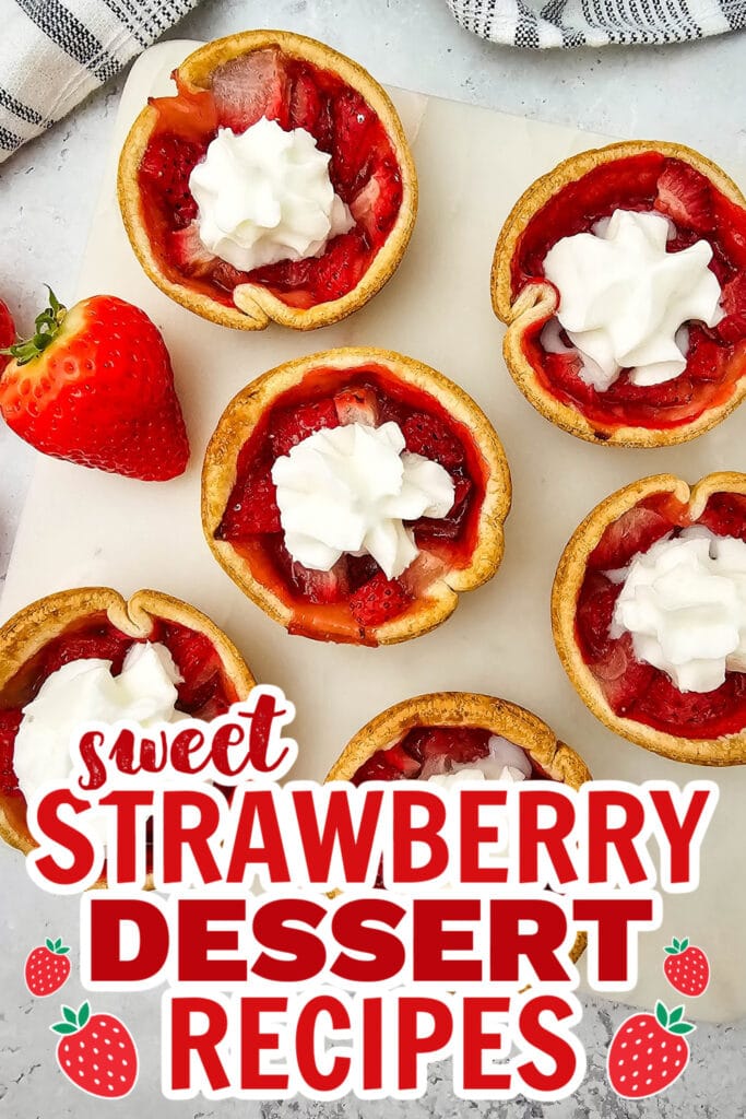 strawberry dessert recipes - Mini strawberry Pies