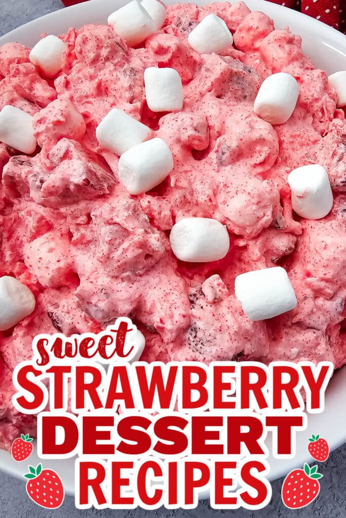 strawberry dessert recipes - Strawberry Fluff Salad (1)