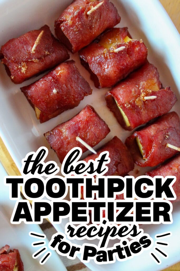 toothpick appetizers - Bacon Wrapped Pineapple Bites