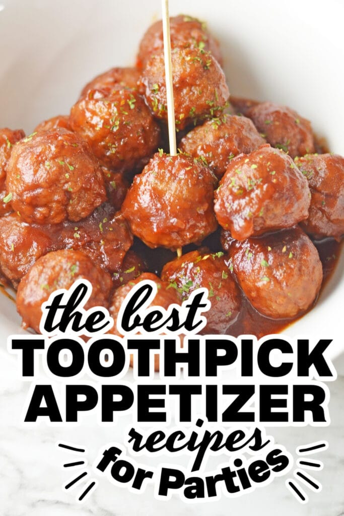toothpick appetizers - Crockpot Cranberry Meatballs
